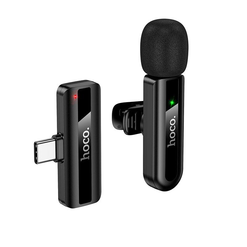 Microfono Externo Polarizado Hoco L20 Para Tipo C Negro