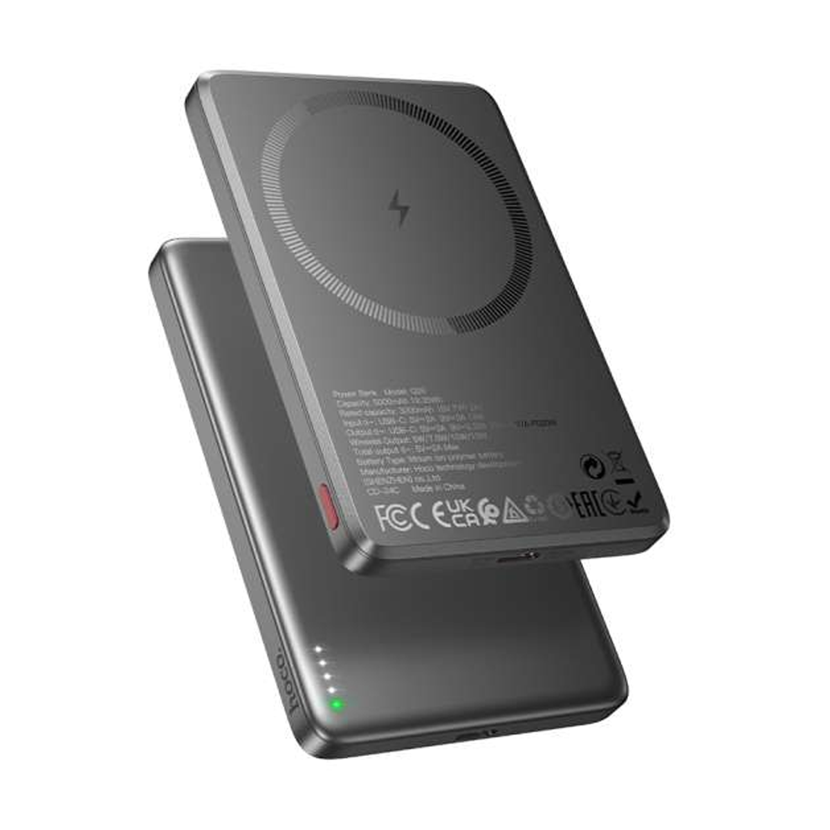 Bateria Portatil Powerbank Magsafe Hoco Q26 5.000 Mah Negro
