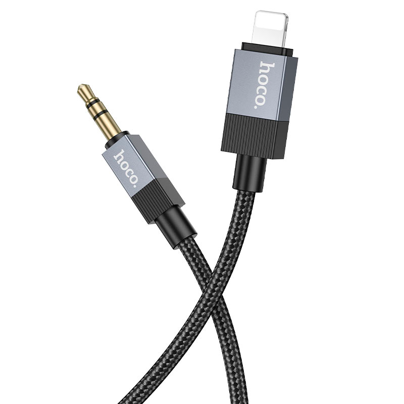 Cable Auxiliar 3.5mm Para Lightning Hoco Upa32a 1 Metro Negro