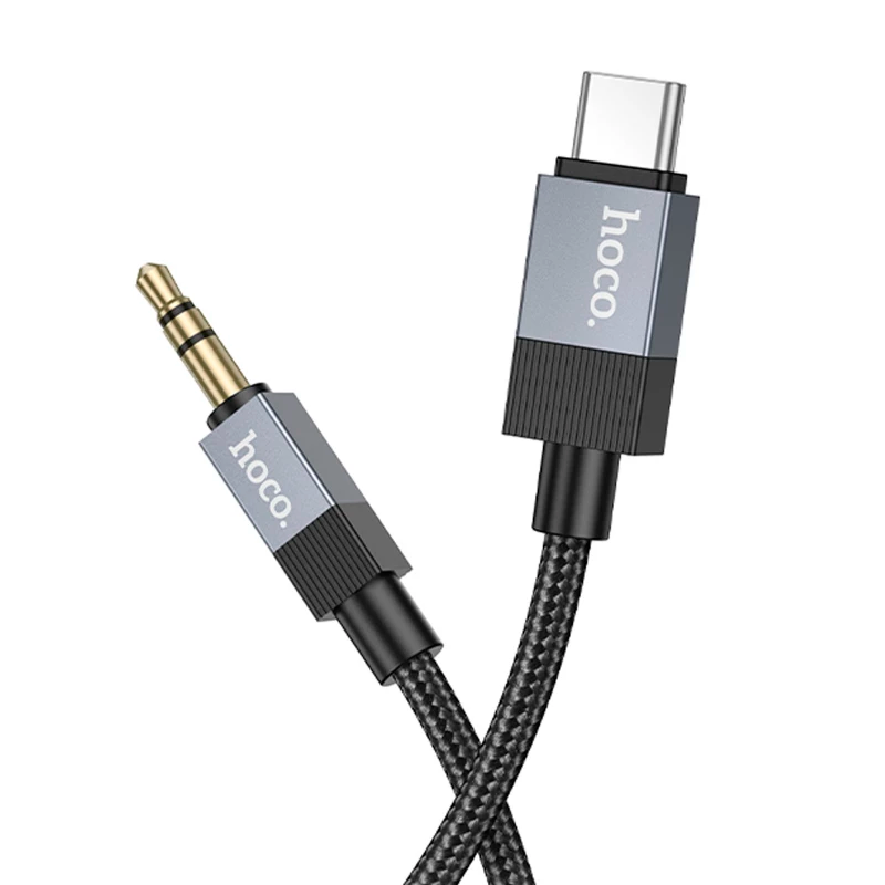 Cable Auxiliar 3.5mm a Tipo C Hoco Upa32b 1 Metro Negro