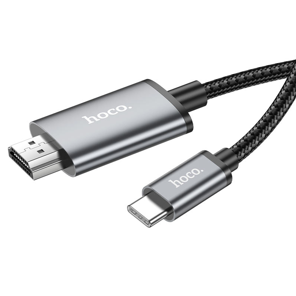 Cable Tipo C a Hdmi 2m Hoco Ua27 Gris