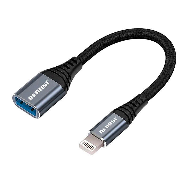 Adaptador Para Lightning a Usb Recrsi Ot-g06 Negro