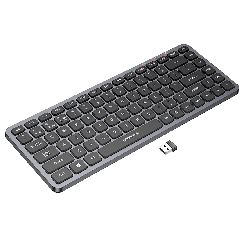 Teclado Inalambrico Bluetooth Dual Borofone Bg16 Negro
