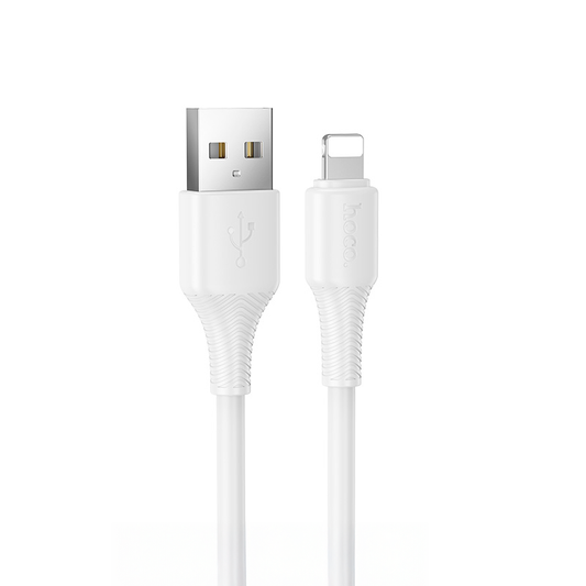Cable Usb a Lightning Hoco X120 Beneficio 1 Metro Blanco
