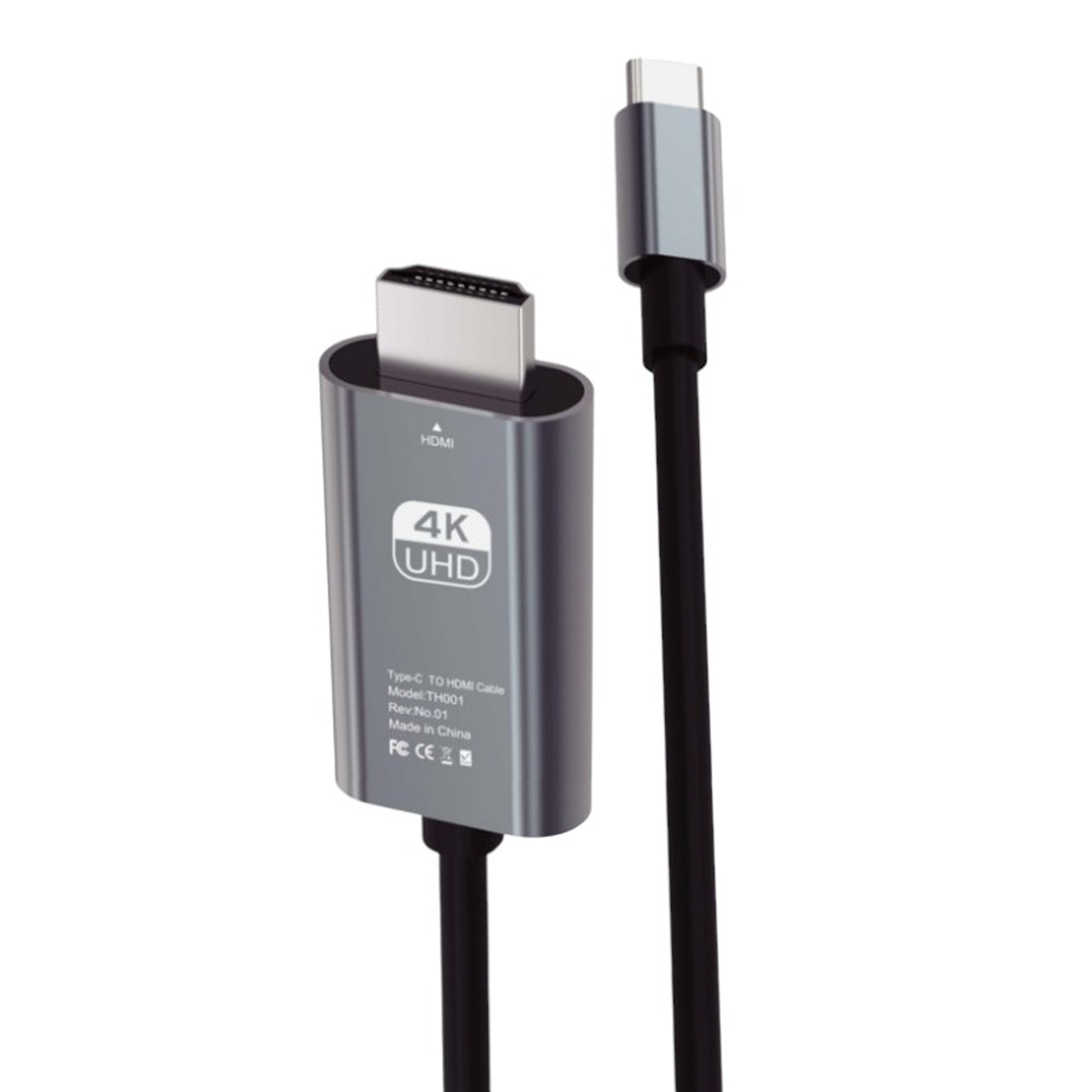 Cable Tipo C a Hdmi 2 Metros Motomo 4k Gris
