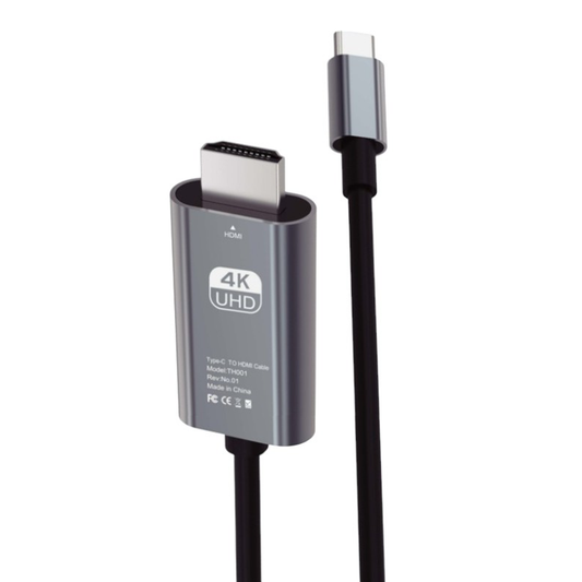 Cable Tipo C a Hdmi 2 Metros Motomo 4k Gris