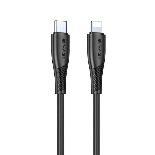 Cable Tipo C a Lightning Awei CL-182i Negro
