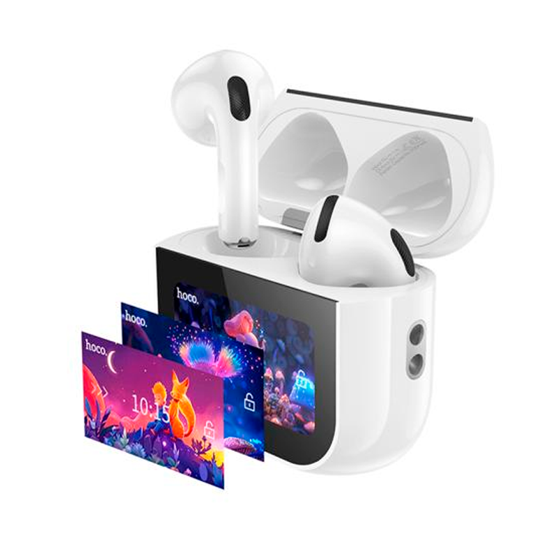 Audífonos In Ear Bluetooth Hoco Ew82 Con Pantalla Blanco