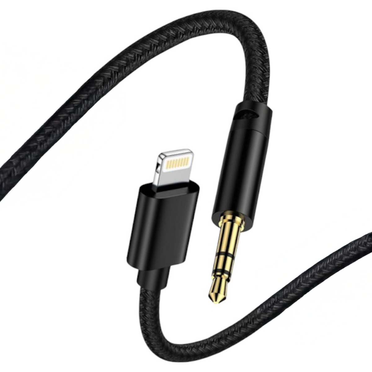 Cable Auxiliar a Lightning Motomo T007 Negro