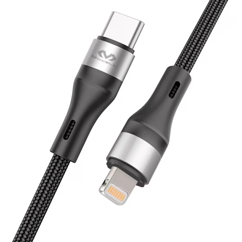 Cable Tipo C a Lightning Miccell Vq-d134 Negro