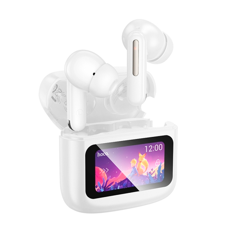 Audífonos Bluetooth Hoco Tws Eq14 Cool Con Pantalla Blanco
