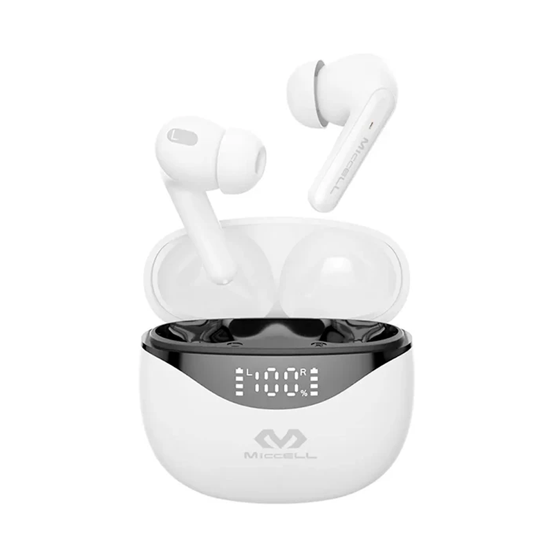 Audífonos Bluetooth Tws Anc Miccell Vq-bh70 Blanco