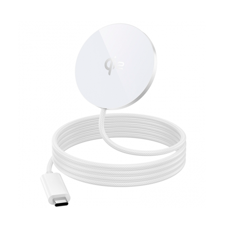 Cargador Inalámbrico Hoco Cw63 Mini Qi2 Tipo C 15w Blanco