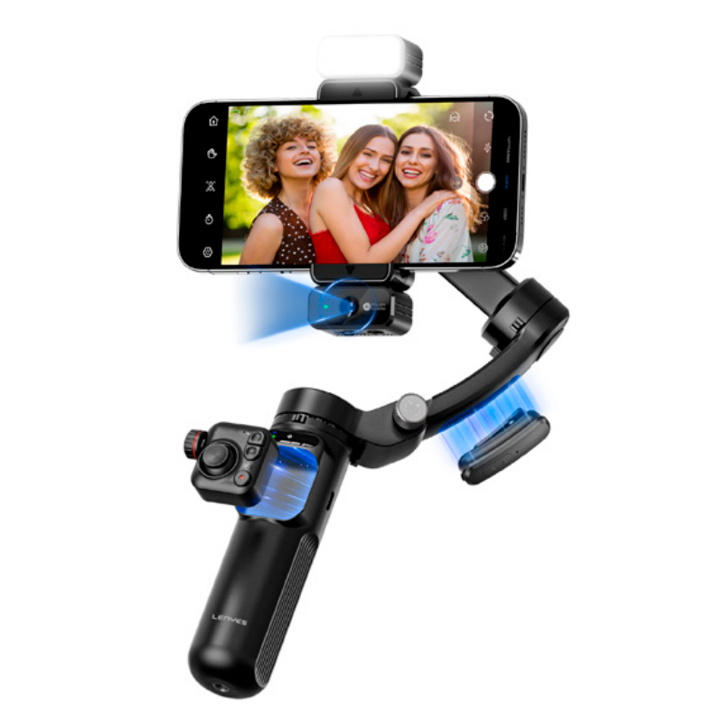 Estabilizador Gimbal 3 en 1 Lenyes Lph113 3 Ejes Color Negro