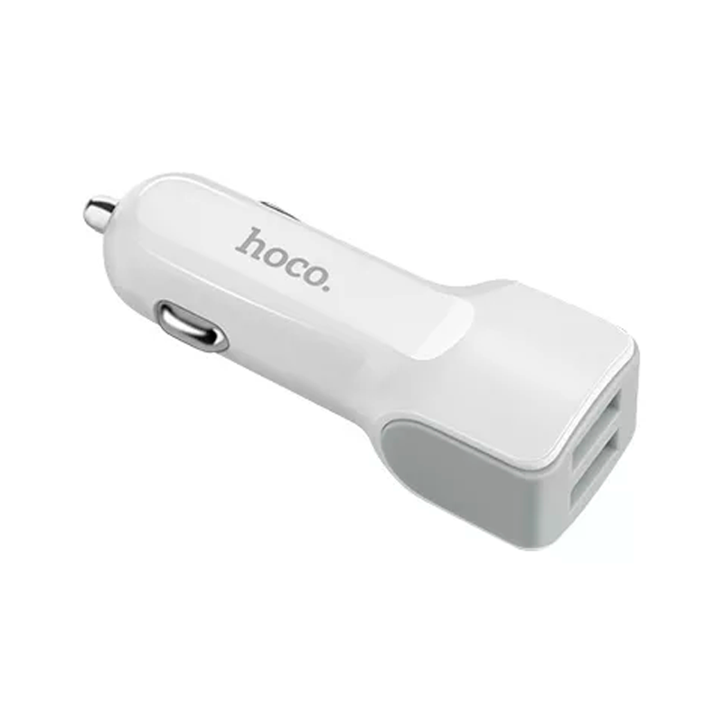 Cargador De Auto Dual Usb Hoco Z23 Blanco