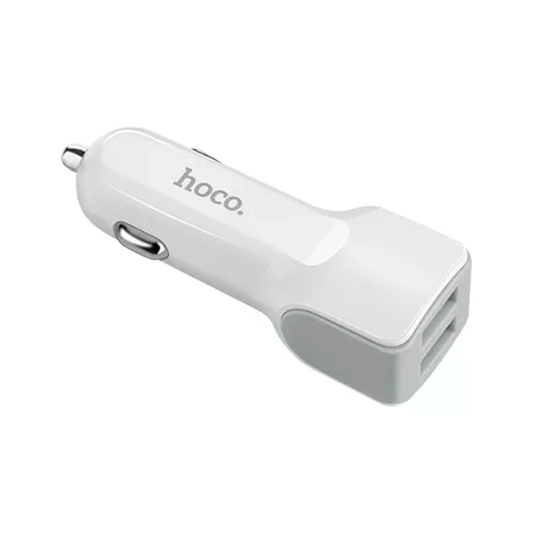 Cargador De Auto Dual Usb Hoco Z23 Blanco