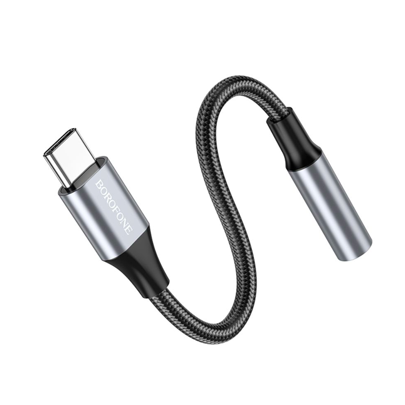 Adaptador Tipo C a Jack 3.5mm Borofone Bv16 Negro