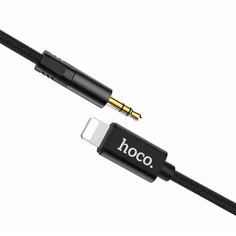 Cable Auxiliar 3.5 a Lightning Hoco Upa13 Negro