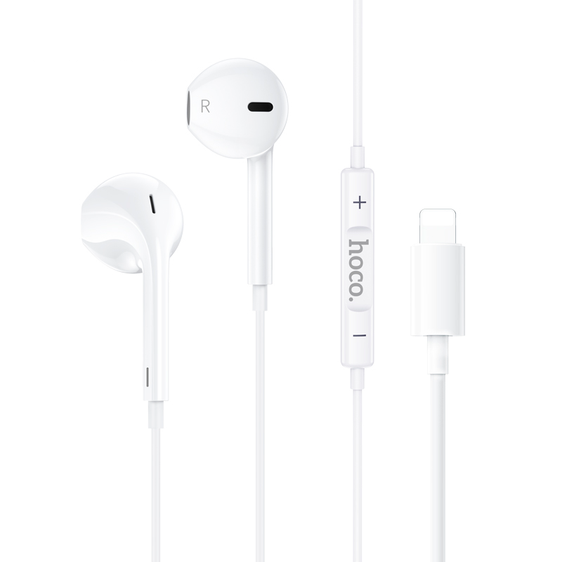 Audífonos In Ear Hoco M111 Lightning (Sin Gomita) Blanco