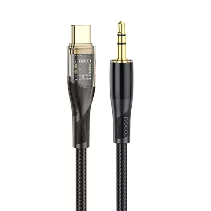 Cable Auxiliar a Tipo C Hoco Upa25 Discovery Negro
