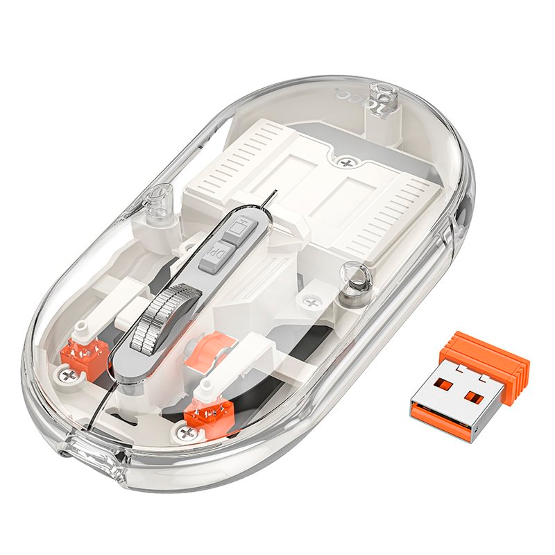 Mouse Hoco Wireless Gm35 General Dual 2.4g Blanco