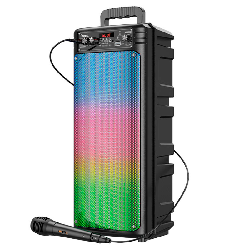Parlantes Bluetooth Hoco Bs52 Rgb Fm Aux Tf Negro
