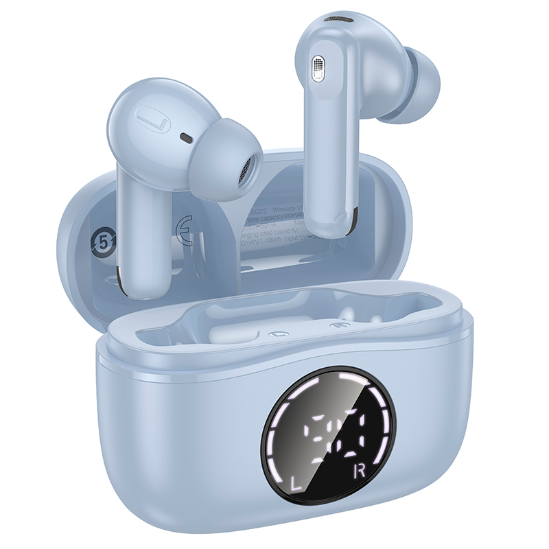 Audífonos In Ear Bluetooth Hoco Tws Eq22 Singer Anc Enc Celeste