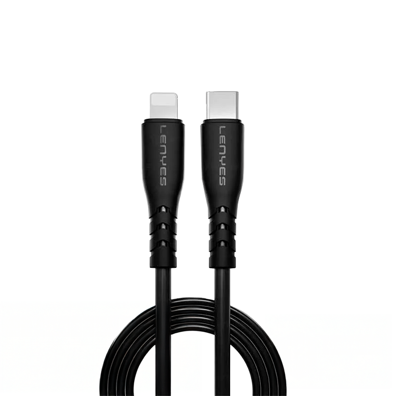 Cable Tipo C Para Lightning Lenyes Lc991 1 Metro Negro