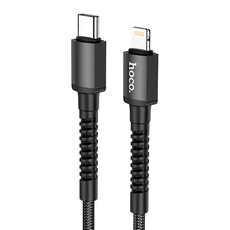 Cable Tipo C a Lightning Hoco X71 1 Metro Negro