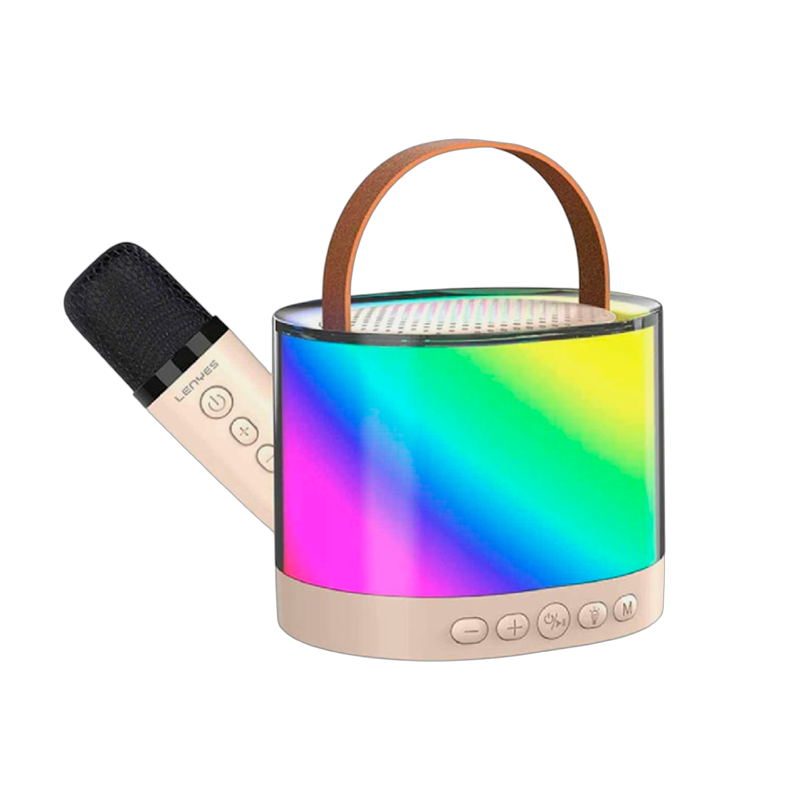 Parlante Bluetooth Lenyes S229 Karaoke Mini 5w Beige