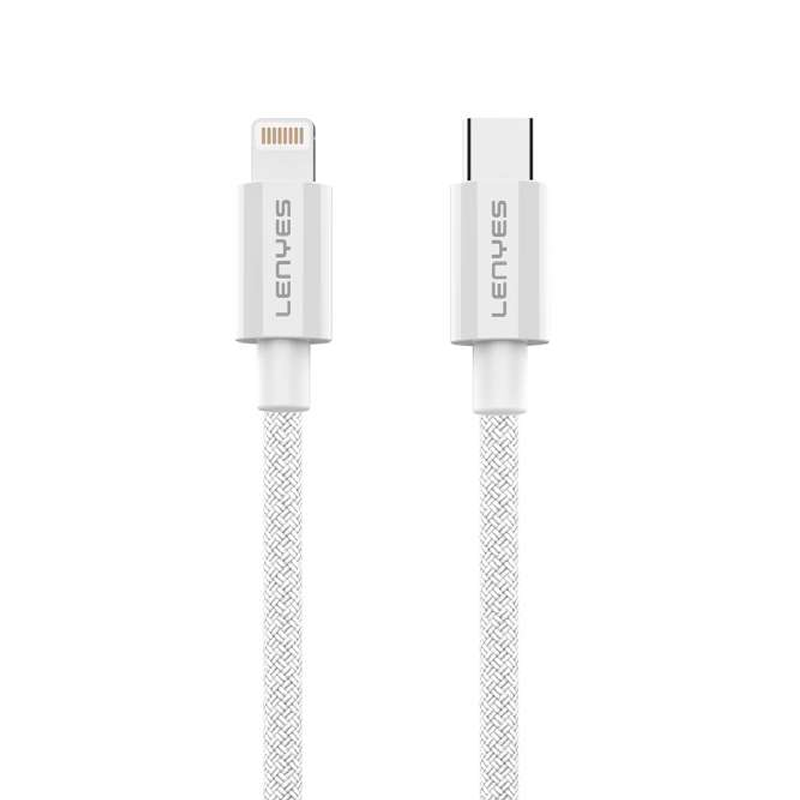 Cable Tipo C Para Lightning Lenyes Lc525 27w 1 Metro Blanco