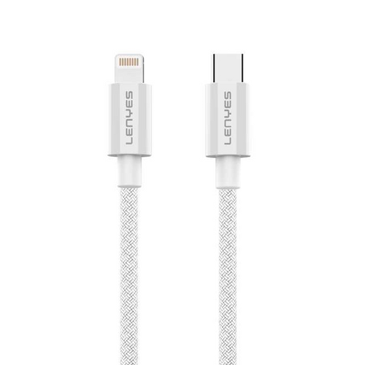 Cable Tipo C Para Lightning Lenyes Lc525 27w 1 Metro Blanco