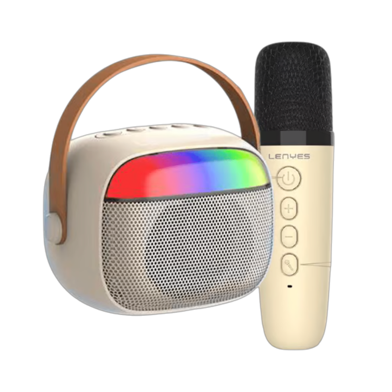 Parlante Bluetooth Lenyes S227 Karaoke Mini 5w Beige