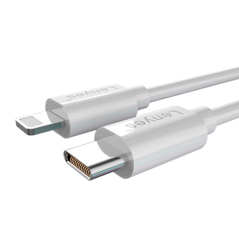 Cable Tipo C Para Lightning Lenyes Lc701 66w 1 Metro Blanco