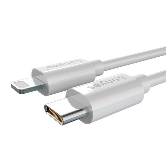 Cable Tipo C Para Lightning Lenyes Lc701 66w 1 Metro Blanco