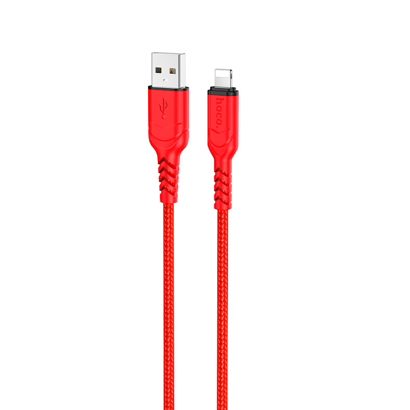 Cable Usb a Lightning Hoco X59 Victory 1 Metro Rojo