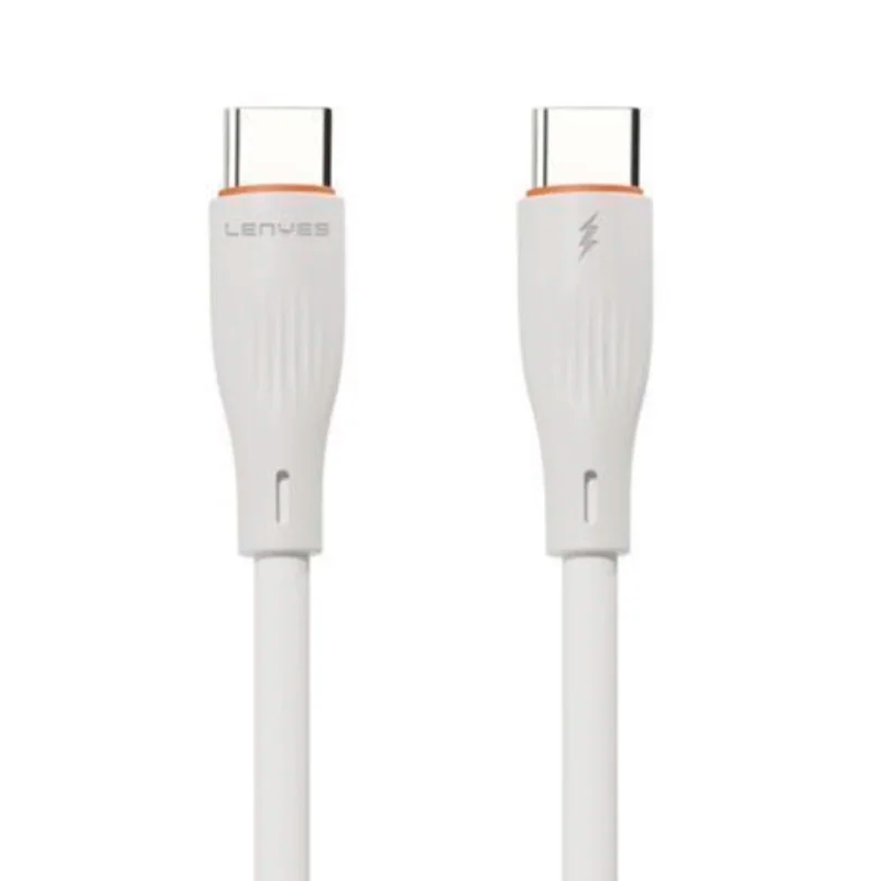 Cable Tipo C a Tipo C Lenyes Lc996 30w 2 Metro Blanco