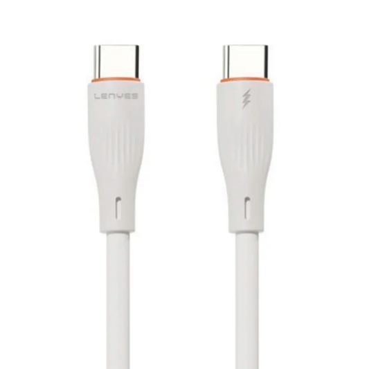 Cable Tipo C a Tipo C Lenyes Lc996 30w 2 Metro Blanco