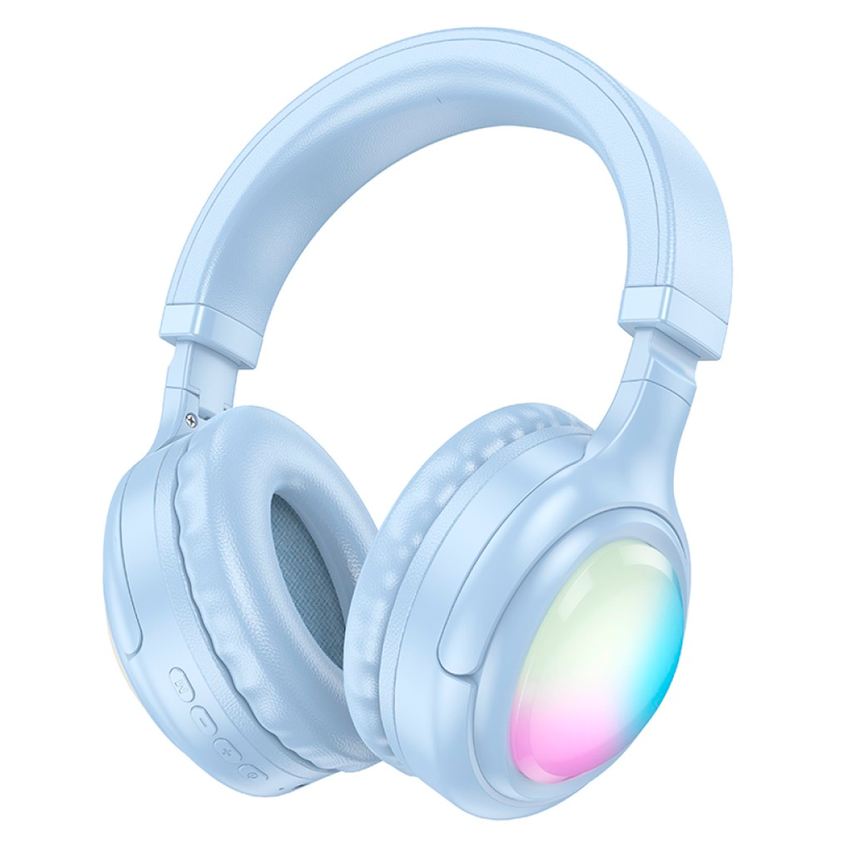 Audífonos Bluetooth Hoco W48 Headset Rgb Celeste