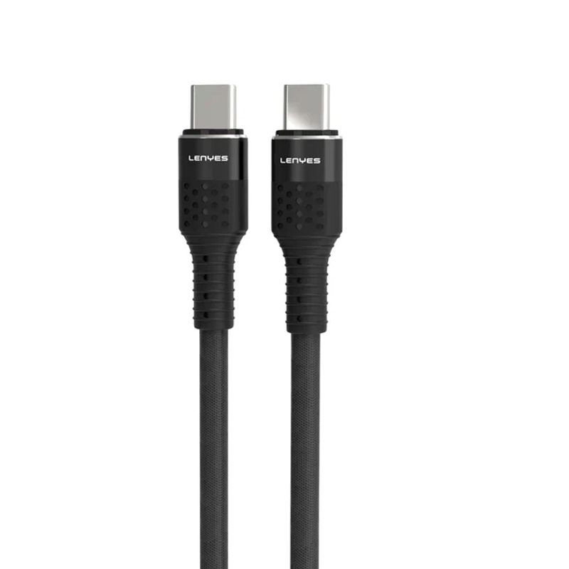 Cable Tipo C a Tipo C Lenyes Lc973 60w 1 Metro Negro