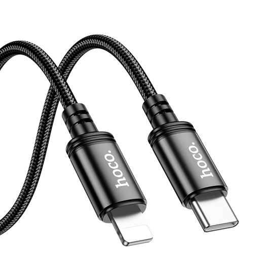 Cable Tipo C a Lightning Hoco X89 Nueva Caja Negro