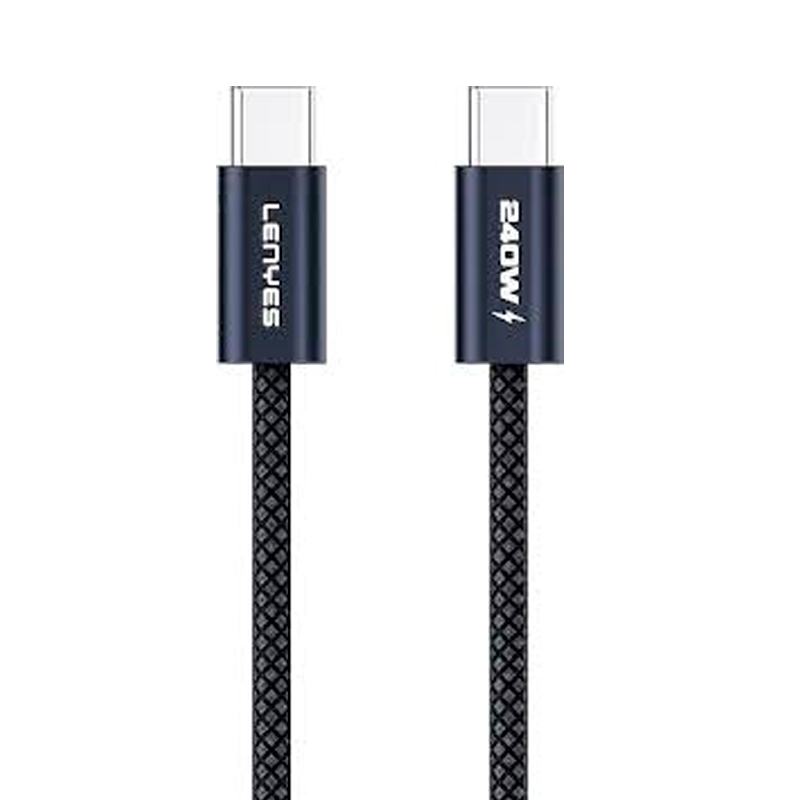 Cable Tipo C a Tipo C Lenyes Lc522 240w 1.2 Metro Negro