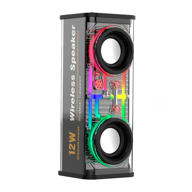 Parlante Bluetooth Lenyes S220 Colorfull Lights 12w Negro