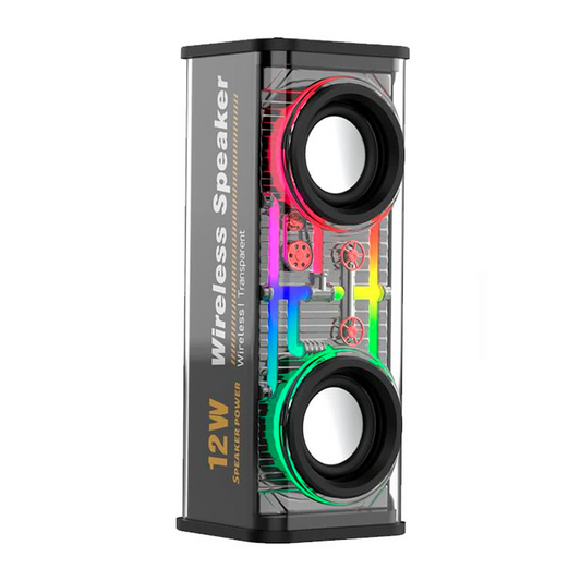 Parlante Bluetooth Lenyes S220 Colorfull Lights 12w Negro
