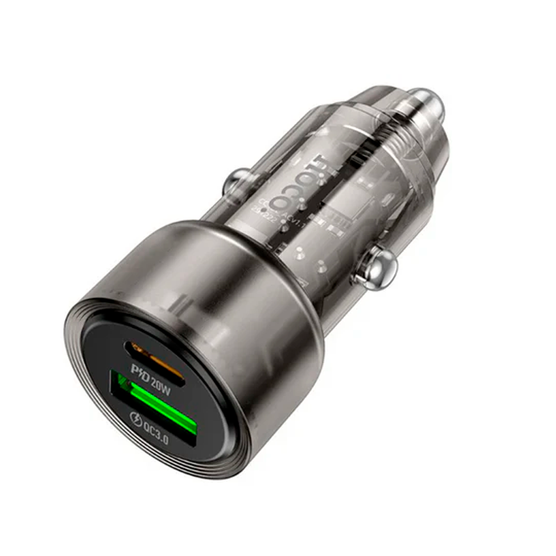 Cargador de Auto Hoco Z52 Dual 38w Gris