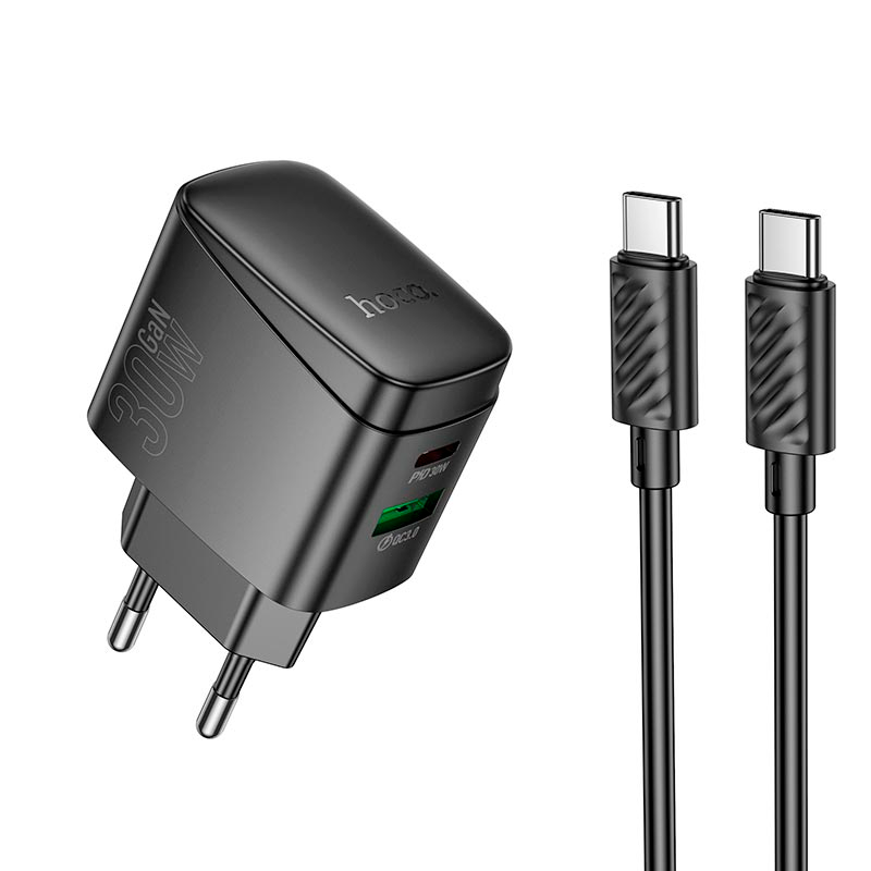 Cargador Carga Rapida Hoco Cs61a 30w + Cable Tipo C a Tipo C