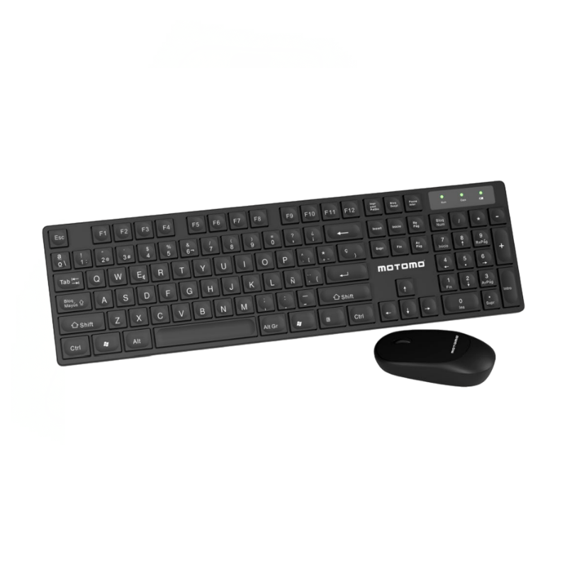 Kit Teclado + Mouse Mini Inalámbrico Bluetooth Mo-18 Negro
