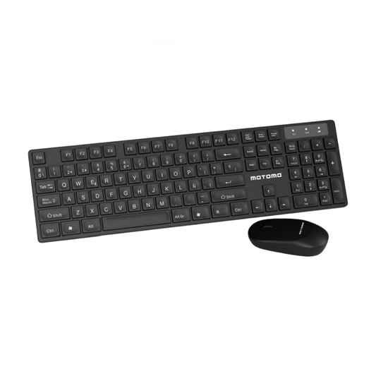 Kit Teclado + Mouse Mini Inalámbrico Bluetooth Mo-18 Negro