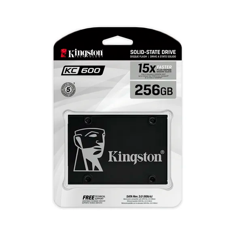 Disco Duro Ssd Kingston KC600 256 Gb Sata 2,5 Negro