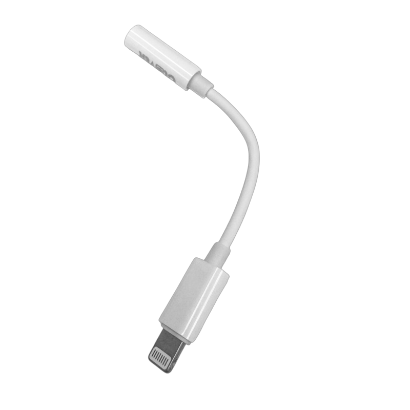 Adaptador Lightning a Jack 3.5mm Clover Blanco